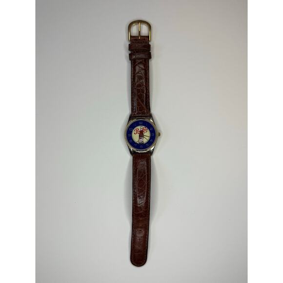 Pepsi Accessories - Pepsi Cola Vintage Genuine Leather Wrist Watch EXCELLENT CONDITON